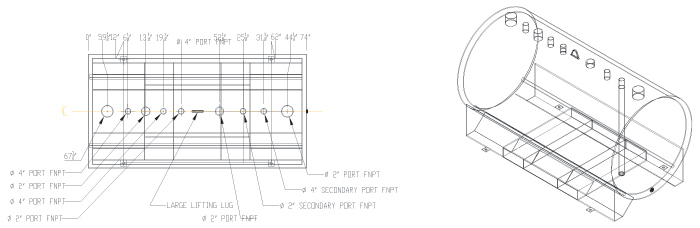 550 Gallon Oil Tank Chart